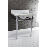 Templeton 30-Inch Carrara Marble Vanity Sink Top (8" Faucet Drillings)