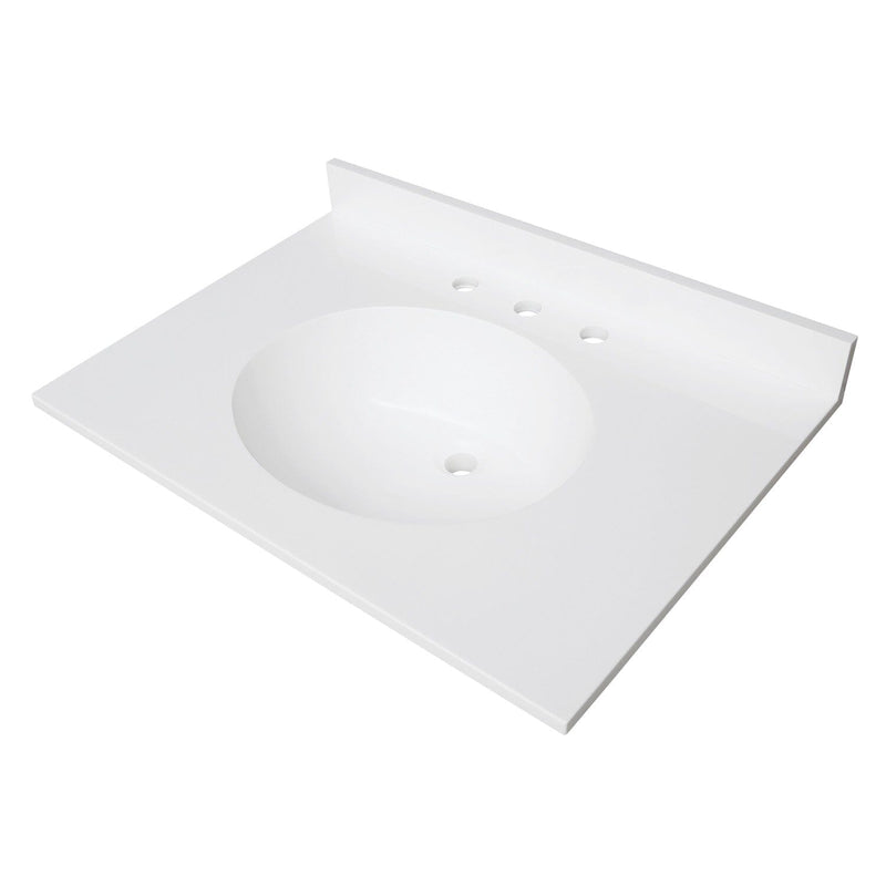 Wimbeldon 31-Inch Solid Surface Vanity Top (8" Faucet Drillings)
