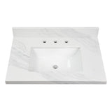 Mayorca 31-Inch Quartz Vanity Top (8" Faucet Drillings)