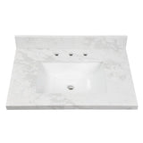 Ferrara 31-Inch Quartz Vanity Top (8" Faucet Drillings)