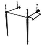 Edwardian Brass Console Sink Legs with Towel Bar