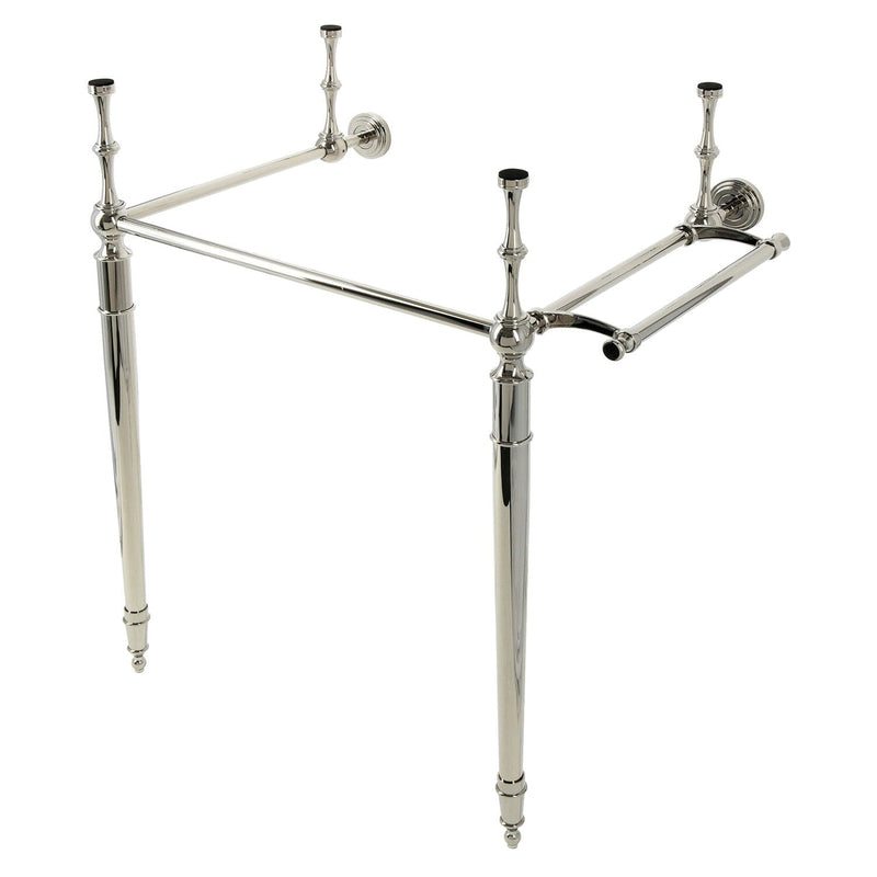 Edwardian Brass Console Sink Legs with Towel Bar