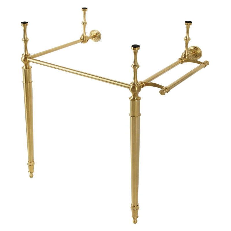 Edwardian Brass Console Sink Legs with Towel Bar