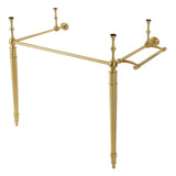 Edwardian Brass Console Sink Legs with Towel Bar