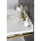 Templeton 36-Inch Carrara Marble Vanity Sink Top (8" Faucet Drillings)