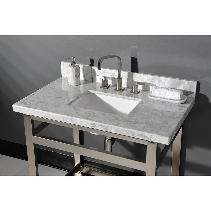 Templeton 36-Inch Carrara Marble Vanity Sink Top (8" Faucet Drillings)