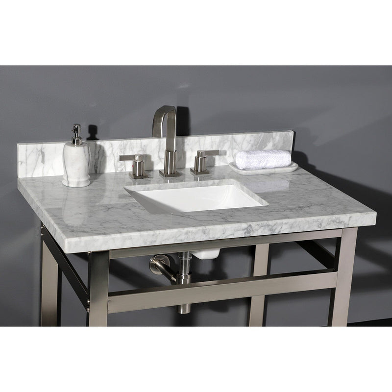 Templeton 36-Inch Carrara Marble Vanity Sink Top (8" Faucet Drillings)