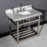 Templeton 36-Inch Carrara Marble Vanity Sink Top (8