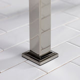 Monarch 37-Inch Ceramic Console Sink with Stainless Steel Legs (1-Hole)