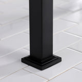 Monarch 37-Inch Ceramic Console Sink with Stainless Steel Legs (4-Inch, 3-Hole)