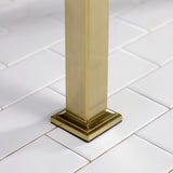 Monarch 37-Inch Ceramic Console Sink with Stainless Steel Legs (4-Inch, 3-Hole)