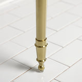 Edwardian 37-Inch Ceramic Console Sink with Brass Legs (1-Hole)