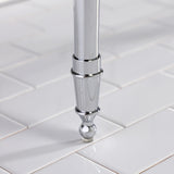 Edwardian 37-Inch Ceramic Console Sink with Brass Legs (1-Hole)