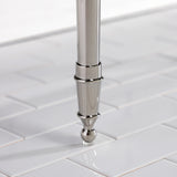 Edwardian 37-Inch Ceramic Console Sink with Brass Legs (1-Hole)