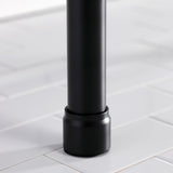 Dreyfuss 37-Inch Ceramic Console Sink with Stainless Steel Legs (4-Inch, 3-Hole)