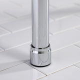 Dreyfuss 37-Inch Ceramic Console Sink with Stainless Steel Legs (4-Inch, 3-Hole)