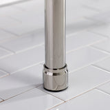 Dreyfuss 37-Inch Ceramic Console Sink with Stainless Steel Legs (4-Inch, 3-Hole)