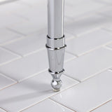 Edwardian 37-Inch Ceramic Console Sink with Brass Legs (4-Inch, 3-Hole)