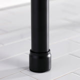 Dreyfuss 37-Inch Ceramic Console Sink with Stainless Steel Legs (8-Inch, 3-Hole)