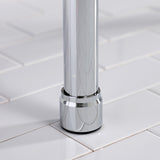 Dreyfuss 37-Inch Ceramic Console Sink with Stainless Steel Legs (8-Inch, 3-Hole)