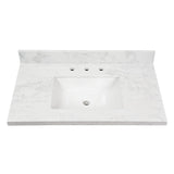 Ferrara 37-Inch Quartz Vanity Top (8" Faucet Drillings)