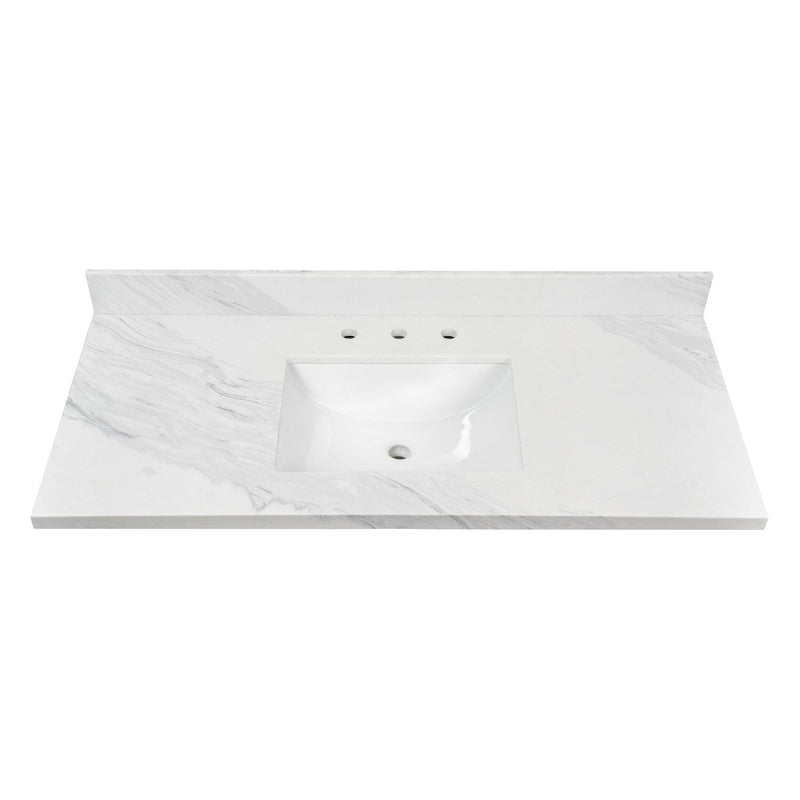 Mayorca 49-Inch Quartz Vanity Top (8" Faucet Drillings)