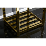 Kingston Commercial 25-Inch Stainless Steel Console Sink with Steel Base (8-Inch, 3-Hole)