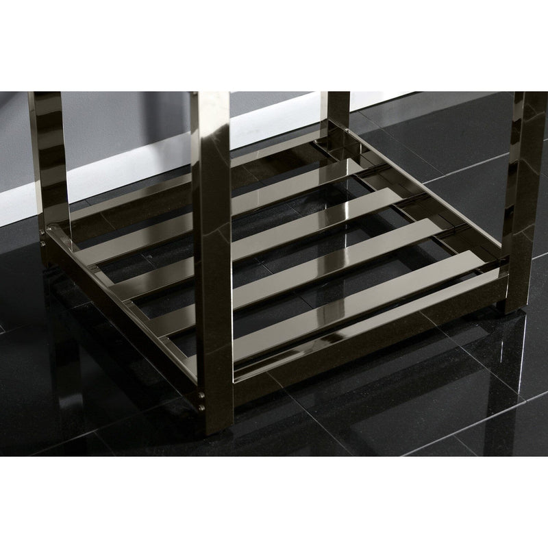 Kingston Commercial 25-Inch Stainless Steel Console Sink with Steel Base (8-Inch, 3-Hole)