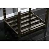 Kingston Commercial 25-Inch Stainless Steel Console Sink with Steel Base (8-Inch, 3-Hole)