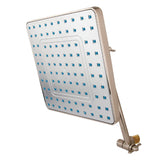 Fortress 8-Inch Square Raindrop ABS Shower Head with 10-Inch High-Low Shower Arm