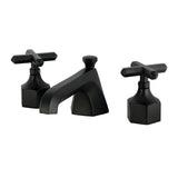 Two-Handle 3-Hole Deck Mount Widespread Bathroom Faucet with Brass Pop-Up