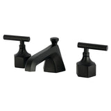Two-Handle 3-Hole Deck Mount Widespread Bathroom Faucet with Brass Pop-Up