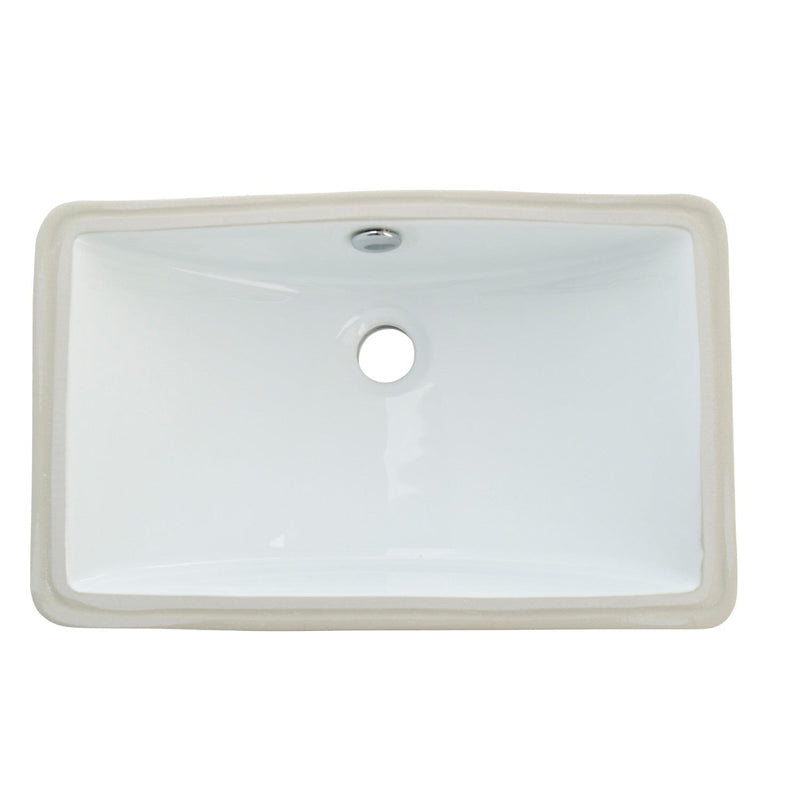Courtyard 18-1/4 Inch Ceramic Rectangular Undermount Bathroom Sink