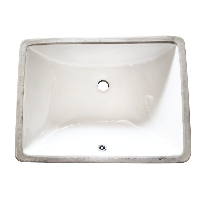 Grotto 20-Inch Ceramic Rectangular Undermount Bathroom Sink