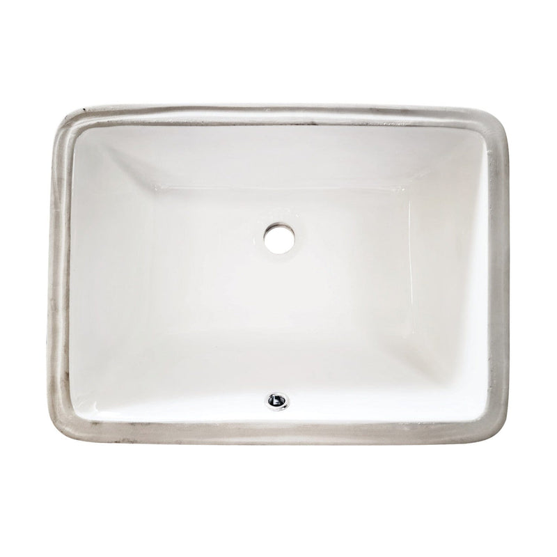 Kastell 20-Inch Ceramic Rectangular Undermount Bathroom Sink