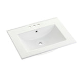 Ultra Modern 24-Inch Ceramic Vanity Sink Top (4" Faucet Drillings)