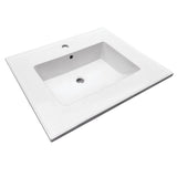 Continental 25-Inch Ceramic Vanity Sink Top (1 Hole)