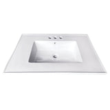 Continental 25-Inch Ceramic Vanity Sink Top (4" Faucet Drillings)