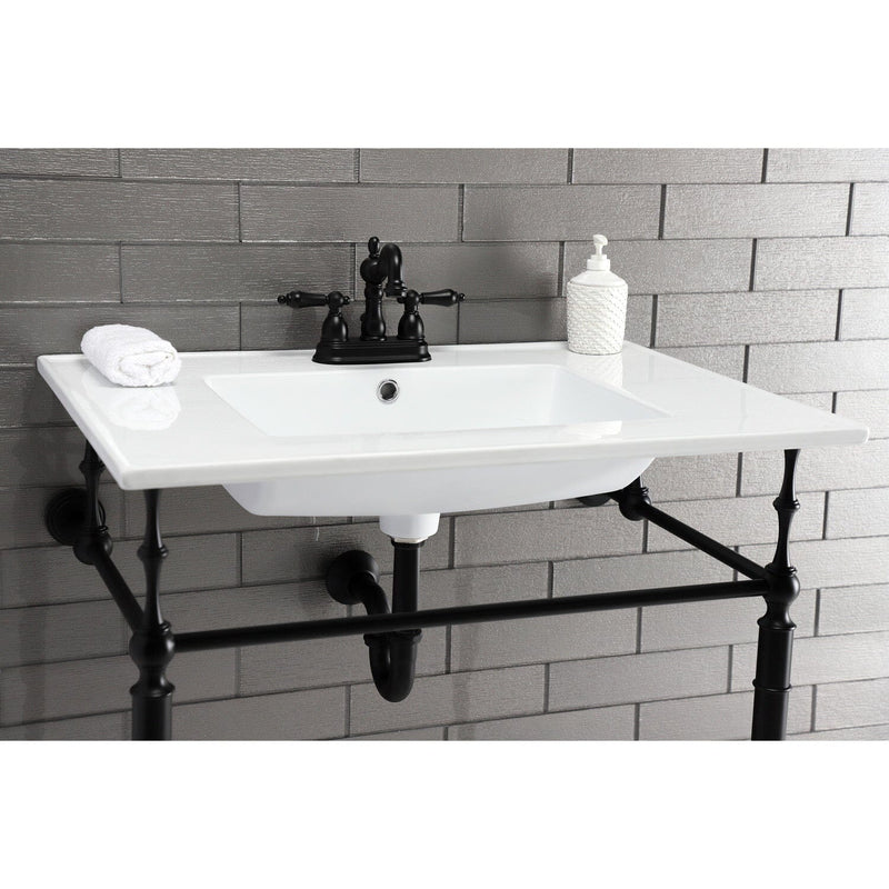 Continental 31-Inch Ceramic Vanity Sink Top (4" Faucet Drillings)