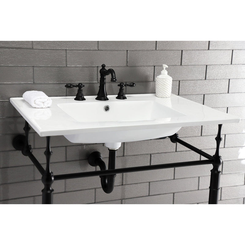 Continental 31-Inch Ceramic Vanity Sink Top (8" Faucet Drillings)