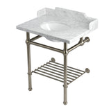 Pemberton 30-Inch Console Sink with Brass Legs (8-Inch, 3 Hole)