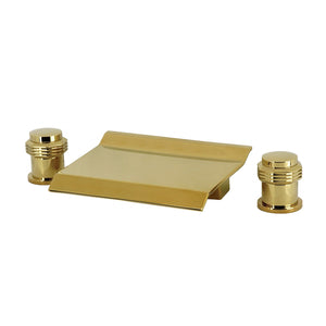 Milano Two-Handle 3-Hole Deck Mount Waterfall Roman Tub Faucet