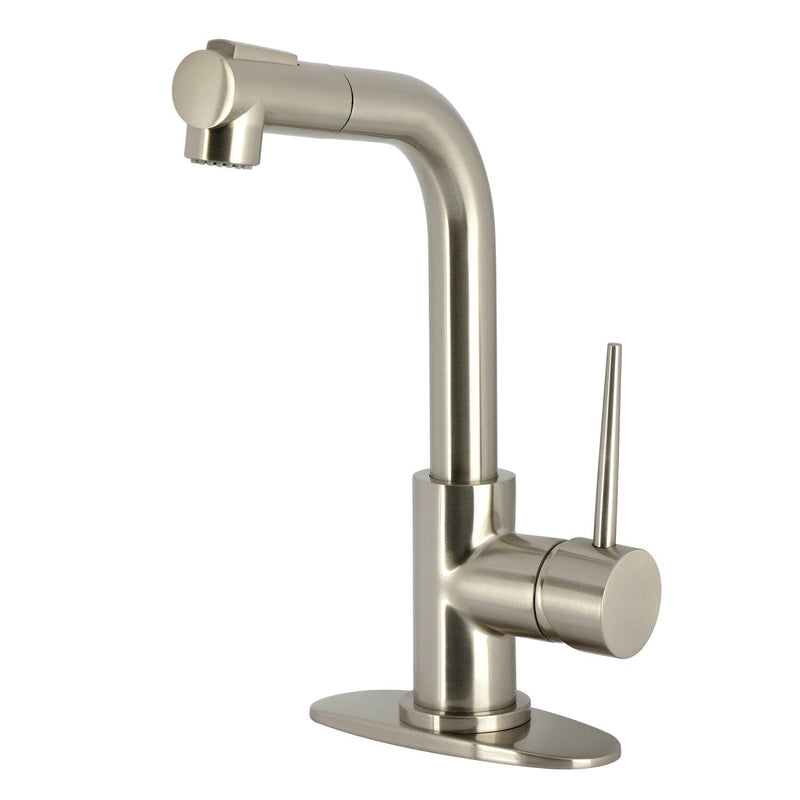 New York Single-Handle 1-Hole Deck Mount Pull-Out Sprayer Bar Faucet