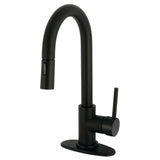 Concord One-Handle 1-Hole Deck Mount Bar Faucet with Pull Down Sprayer