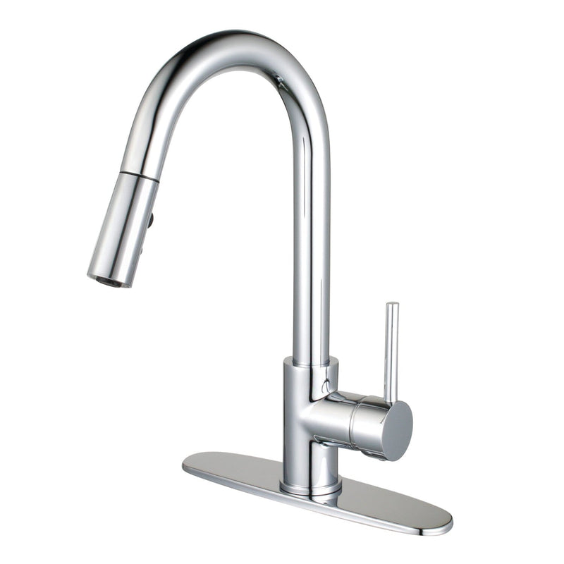 Concord One-Handle 1-Hole Deck Mount Bar Faucet with Pull Down Sprayer