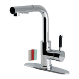 Kaiser Single-Handle 1-Hole Deck Mount Pull-Out Sprayer Kitchen Faucet