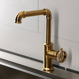 Wendell One-Handle 1-Hole Deck Mount Bar Faucet with Knurled Handle