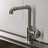 Wendell One-Handle 1-Hole Deck Mount Bar Faucet with Knurled Handle