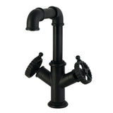 Fuller Two-Handle 1-Hole Bathroom Faucet with Push Pop-Up Drain