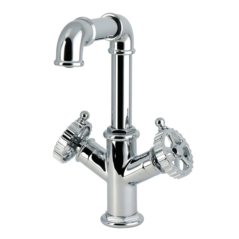Fuller Two-Handle 1-Hole Bathroom Faucet with Push Pop-Up Drain